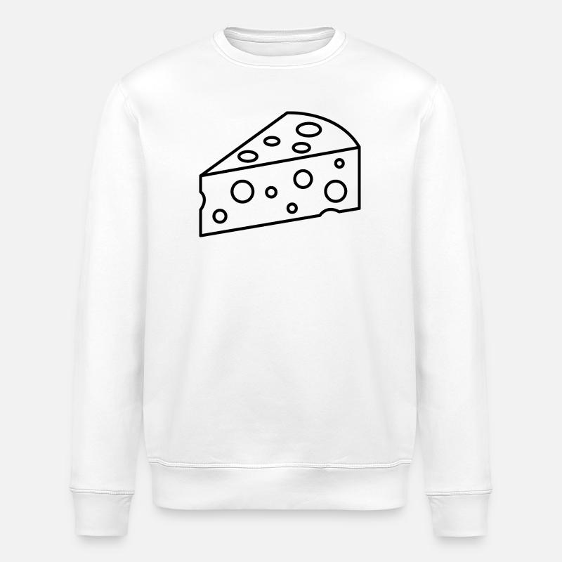 cheese - Stanley/Stella ROLLER Unisex Organic Sweatshirt - white