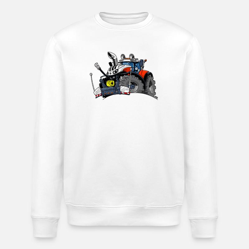 1475_RED-WEISS-TRAKTOR-ÖSTERREICH - Stanley/Stella Unisex Bio-Sweatshirt ROLLER - Weiß