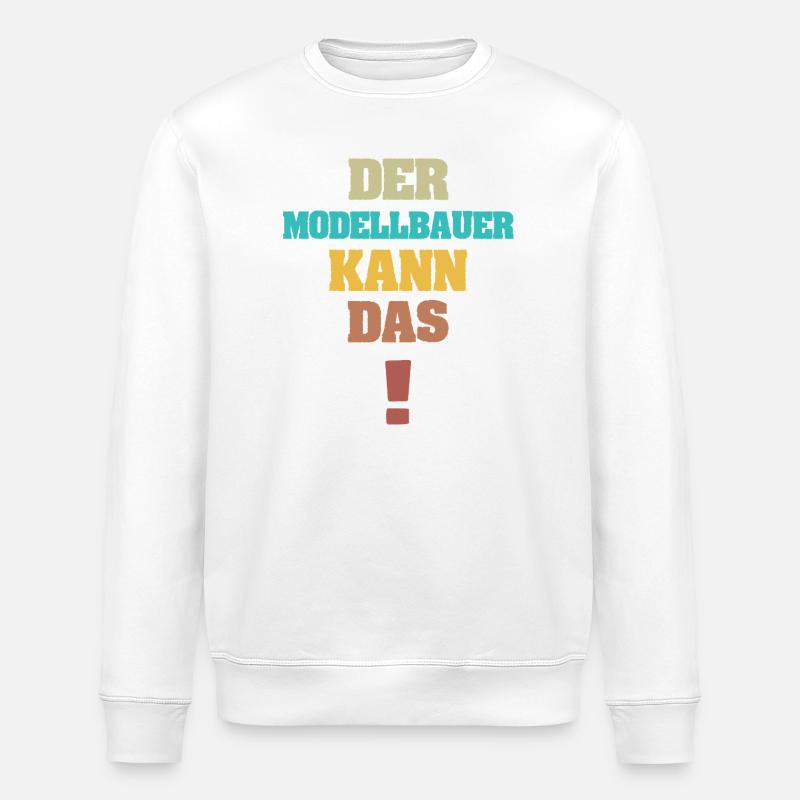 Spruch Modellbauer - Stanley/Stella Unisex Bio-Sweatshirt ROLLER - Weiß