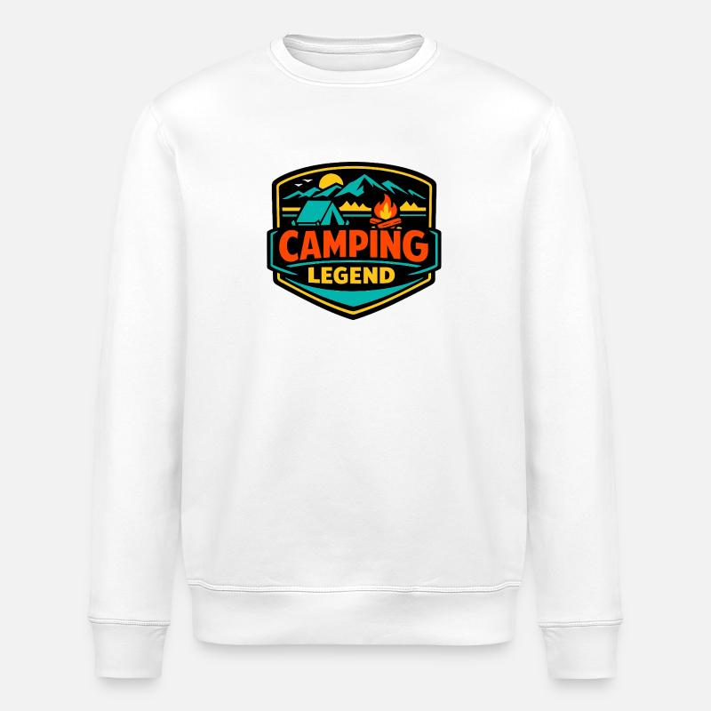 Camping Legend Abzeichen - Stanley/Stella Unisex Bio-Sweatshirt ROLLER - Weiß
