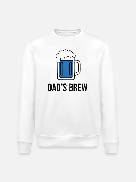 Cool Dads Brew Beer Glass Dad - Stanley/Stella ROLLER Unisex Organic Sweatshirt - white