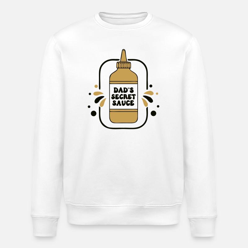 Witzige Dads Secret Sauce Griller - Stanley/Stella Unisex Bio-Sweatshirt ROLLER - Weiß