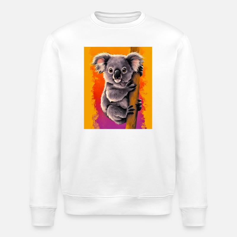 Koala - Stanley/Stella ROLLER Unisex Organic Sweatshirt - white
