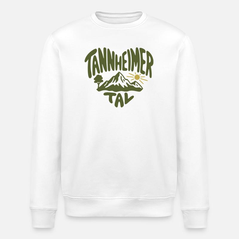 Tannenheimer Tal Berglandschaft Retro - Stanley/Stella Unisex Bio-Sweatshirt ROLLER - Weiß
