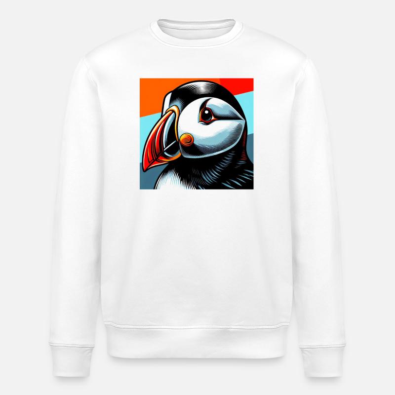Papageitaucher - Stanley/Stella Unisex Bio-Sweatshirt ROLLER - Weiß