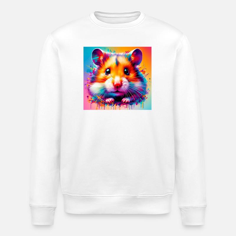 Hamster - Stanley/Stella Unisex Bio-Sweatshirt ROLLER - Weiß