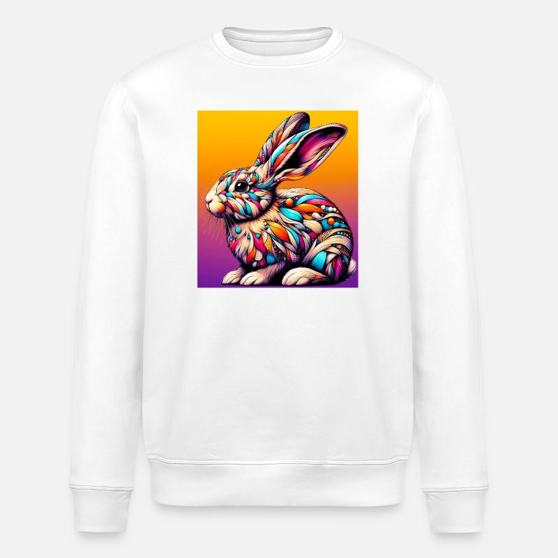 rabbit - Stanley/Stella ROLLER Unisex Organic Sweatshirt - white