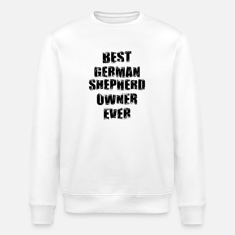 Best German Shepherd Owner - Stanley/Stella ROLLER Unisex Organic Sweatshirt - white