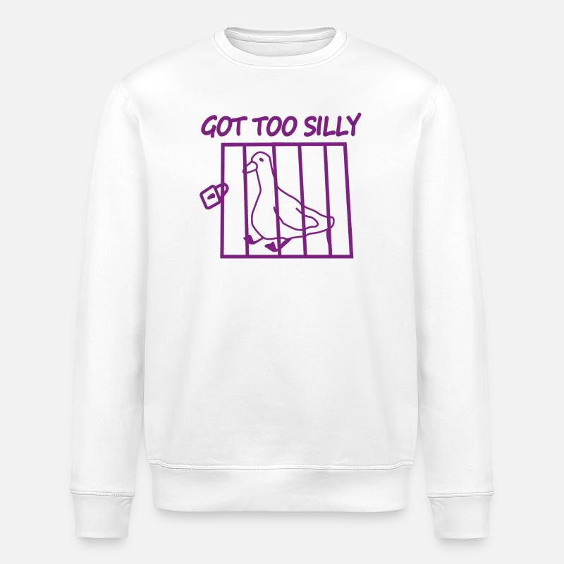 Zu dummer Taubenkäfig - Stanley/Stella Unisex Bio-Sweatshirt ROLLER - Weiß