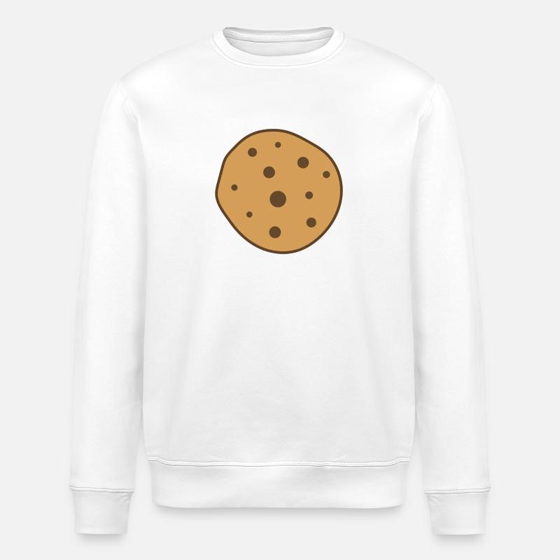 Cookie aux pépites de chocolat - Sweat bio ROLLER Stanley/Stella Unisexe - blanc