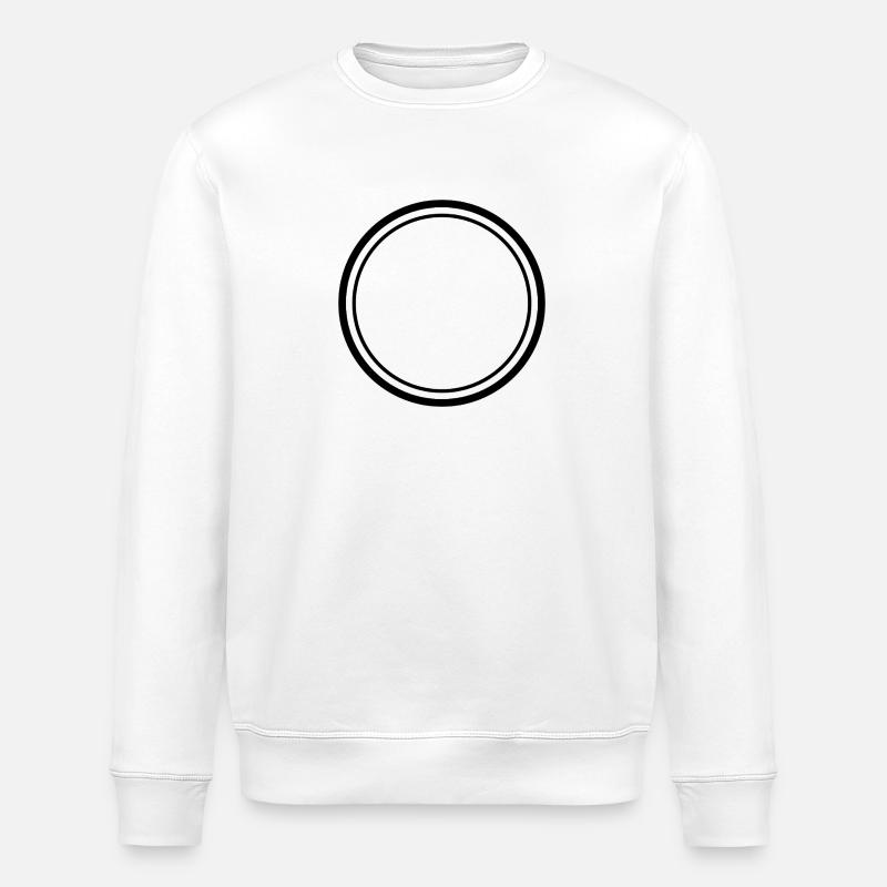 Cadre à double cercle - Sweat bio ROLLER Stanley/Stella Unisexe - blanc