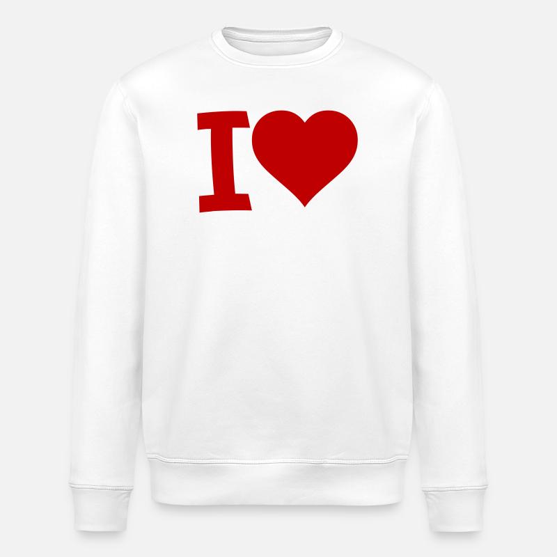 I Herz  - Stanley/Stella Unisex Bio-Sweatshirt ROLLER - Weiß