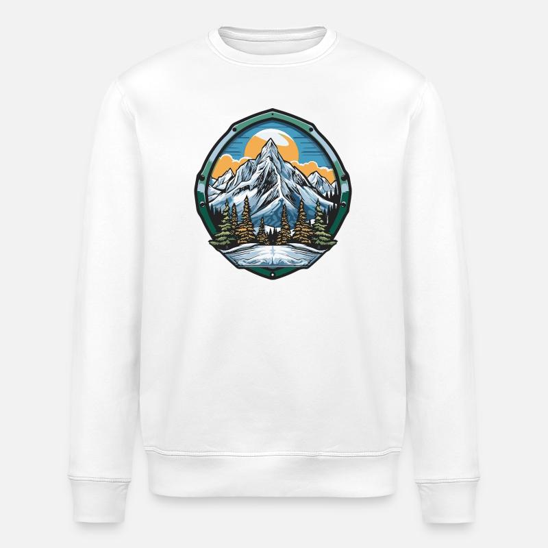 Monts de Berge - Sweat bio ROLLER Stanley/Stella Unisexe - blanc