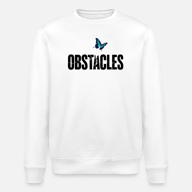 OBSTACLES – Hindernisse zerbrechen - Stanley/Stella Unisex Bio-Sweatshirt ROLLER - Weiß