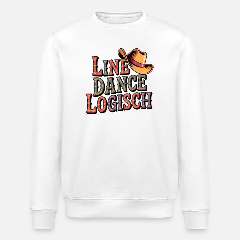 Line Dance Logisch - Stanley/Stella Unisex Bio-Sweatshirt ROLLER - Weiß