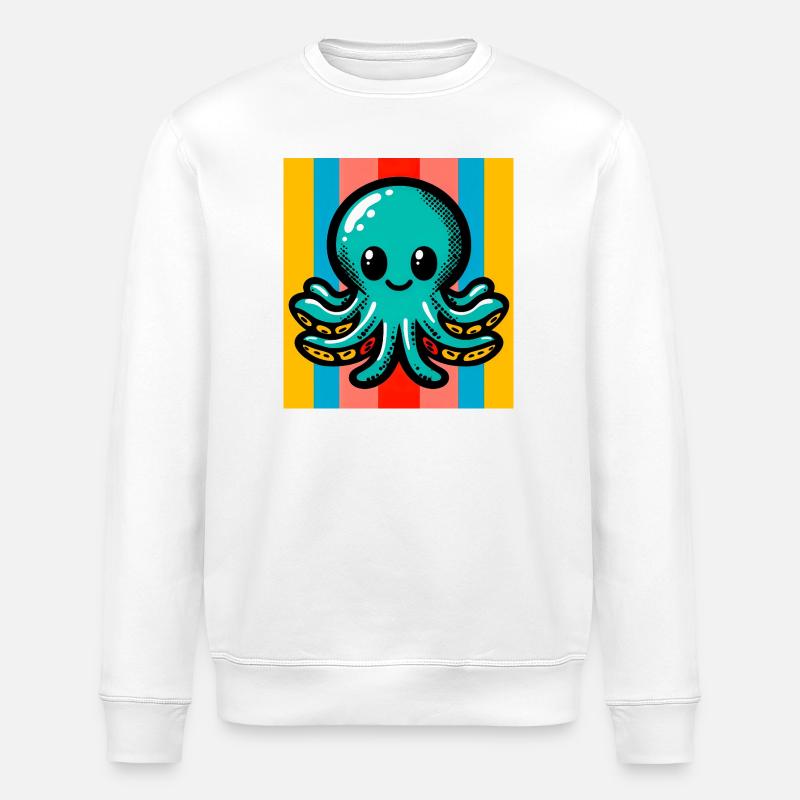 Pieuvre - Sweat bio ROLLER Stanley/Stella Unisexe - blanc