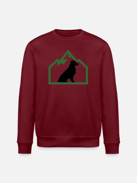 Noble Dog Mountains Outdoor Logo - Stanley/Stella ROLLER Unisex Organic Sweatshirt - white