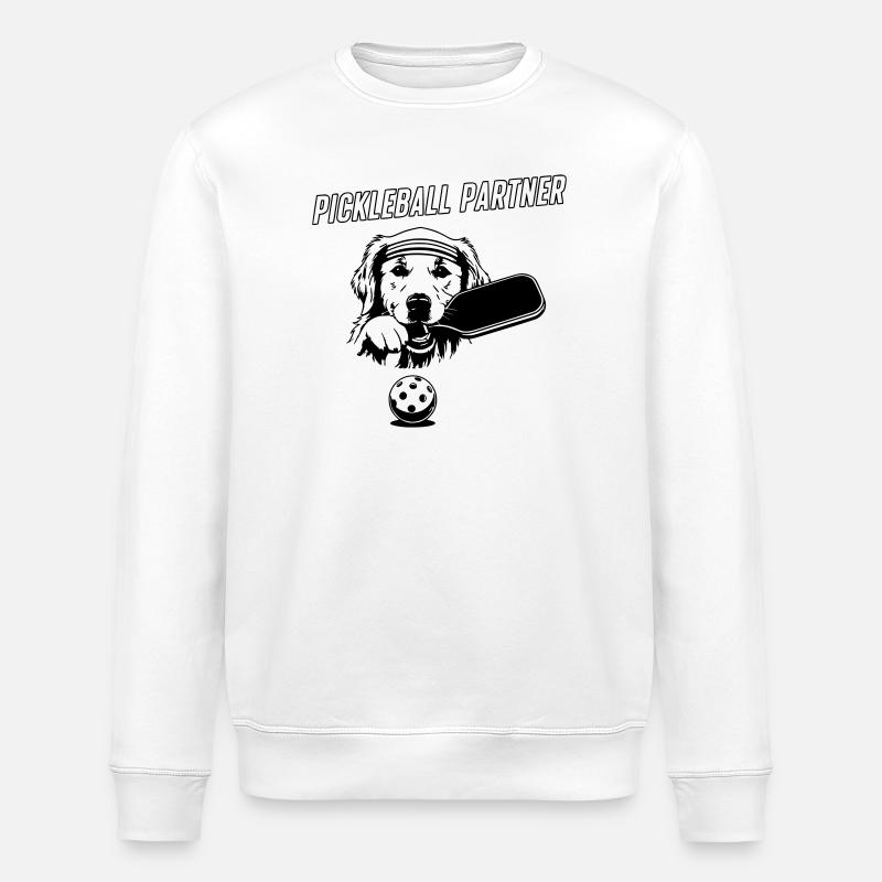 Compagnon de pickleball mignon - Sweat bio ROLLER Stanley/Stella Unisexe - blanc