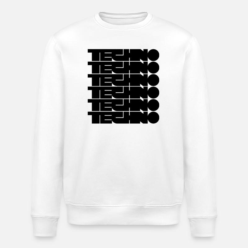 Techno-Bold-Logo-Design - Stanley/Stella Unisex Bio-Sweatshirt ROLLER - Weiß