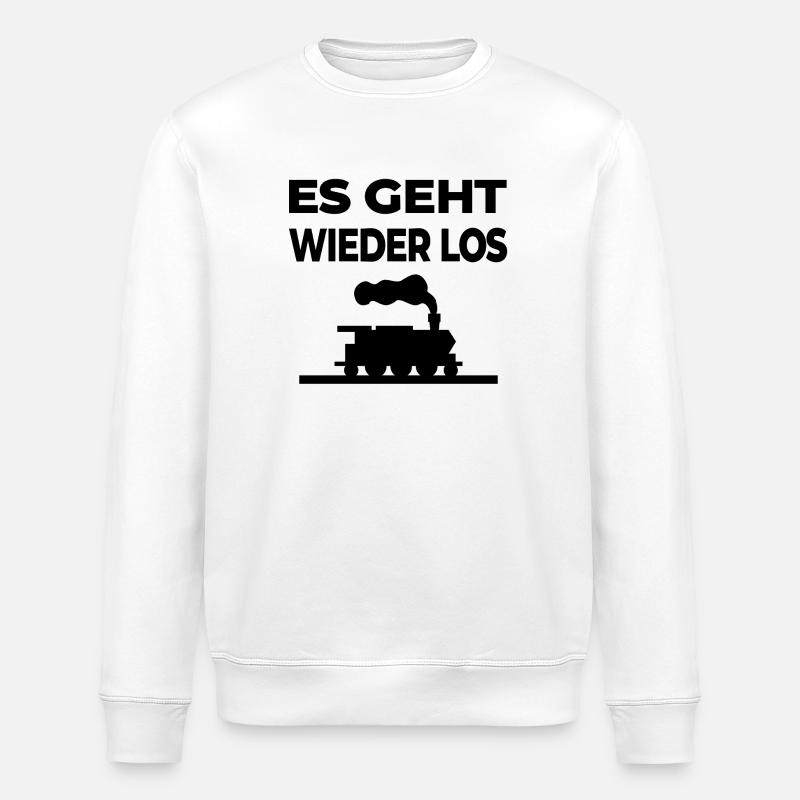 Dampflok - Stanley/Stella Unisex Bio-Sweatshirt ROLLER - Weiß