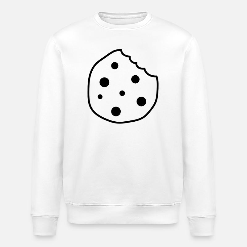Cookie aux pépites de chocolat - Sweat bio ROLLER Stanley/Stella Unisexe - blanc