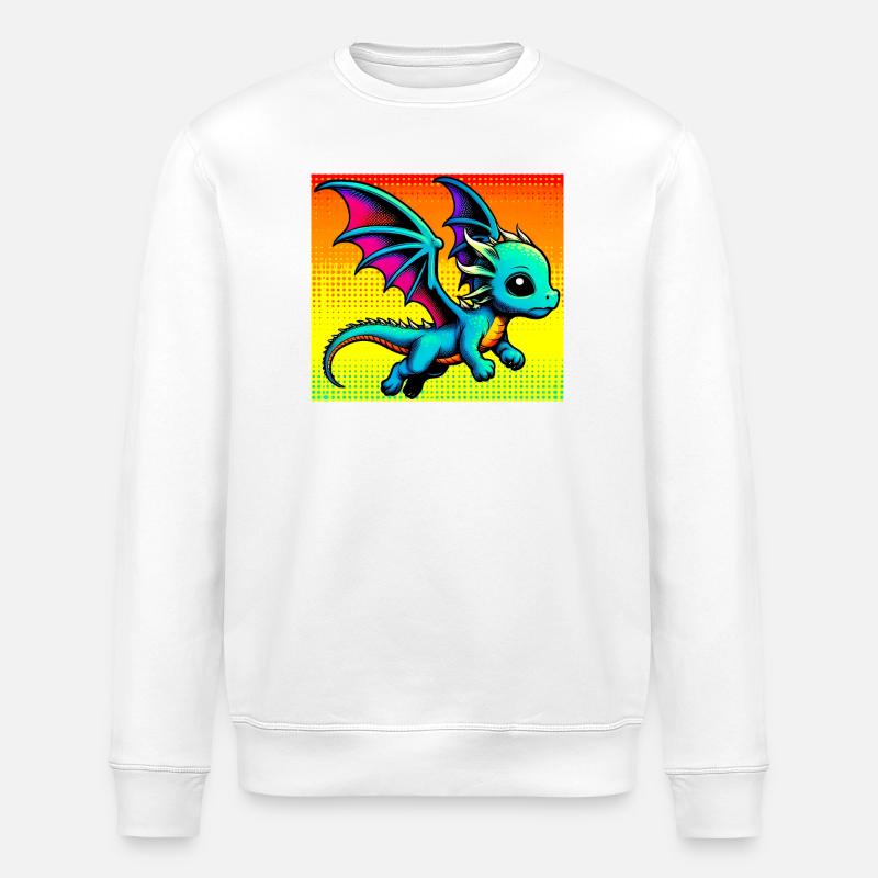Drache - Stanley/Stella Unisex Bio-Sweatshirt ROLLER - Weiß