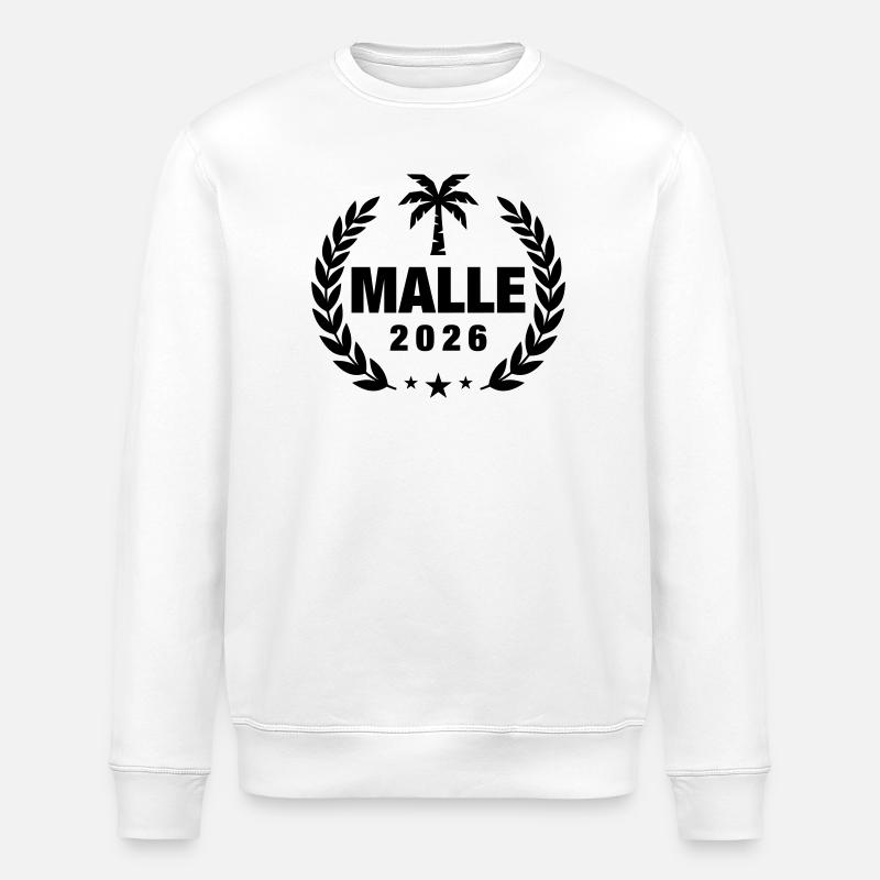 Palmier Malle 2026 - Sweat bio ROLLER Stanley/Stella Unisexe - blanc