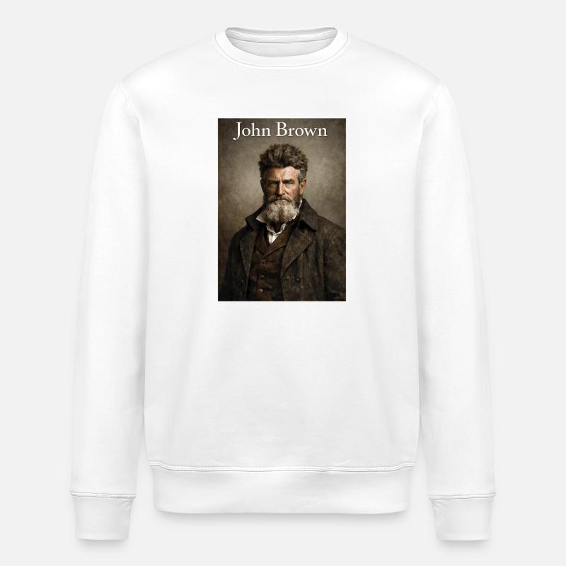 John Brown Portrait. - Stanley/Stella Unisex Bio-Sweatshirt ROLLER - Weiß
