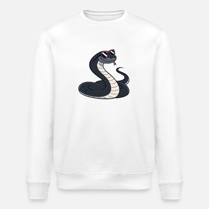 Serpent Lunettes de Soleil - Sweat bio ROLLER Stanley/Stella Unisexe - blanc