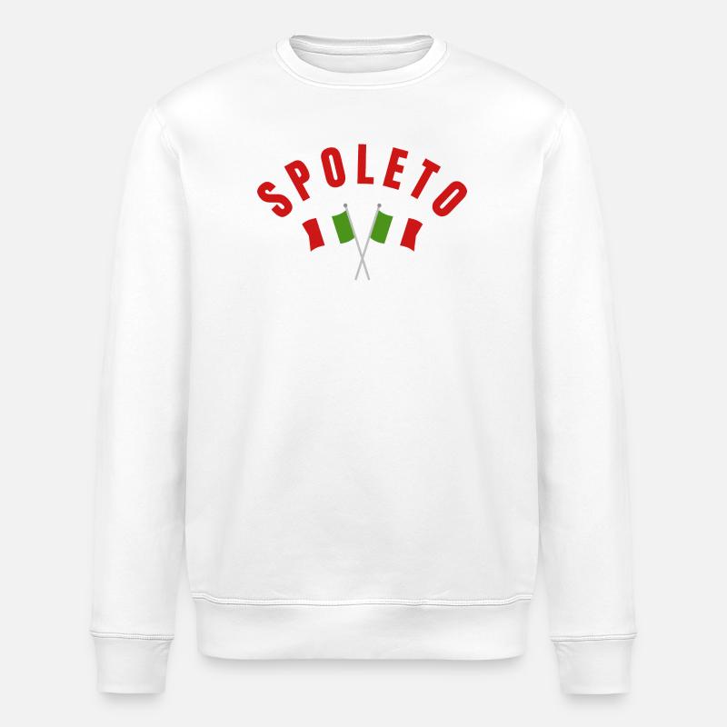 Drapeaux italiens de Spoleto - Sweat bio ROLLER Stanley/Stella Unisexe - blanc