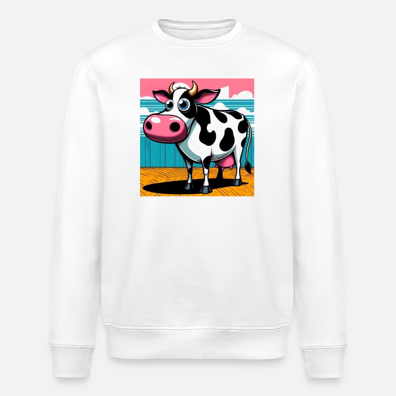 vache - Sweat bio ROLLER Stanley/Stella Unisexe - blanc