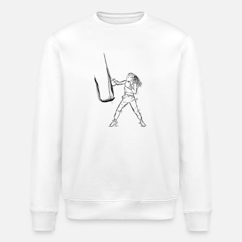 Boxeuse féminine - Sweat bio ROLLER Stanley/Stella Unisexe - blanc