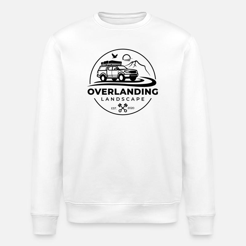 Paysage d’Overlanding Round Black - Sweat bio ROLLER Stanley/Stella Unisexe - blanc