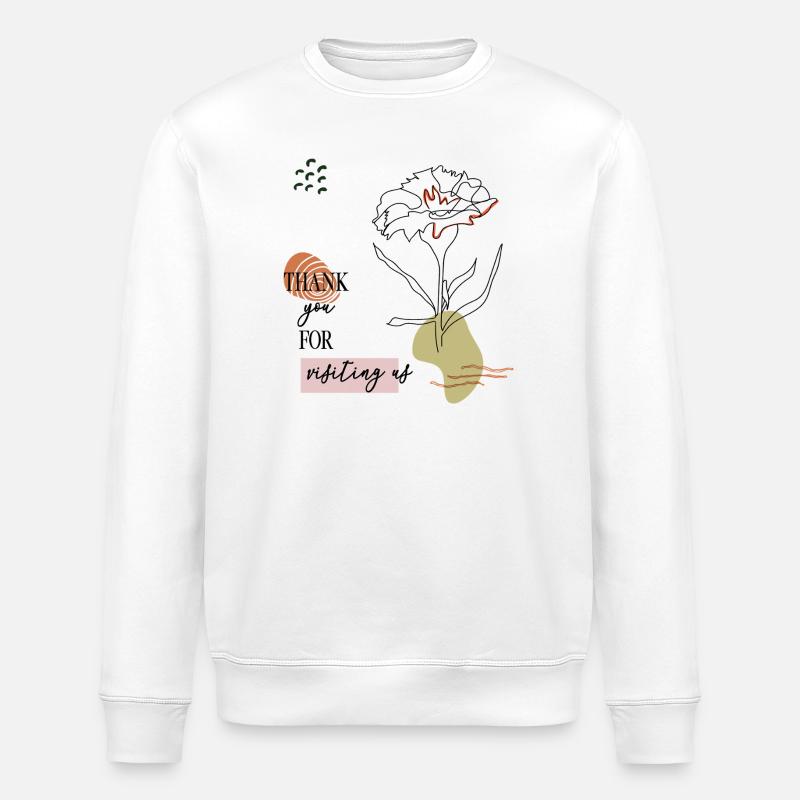 Danke Gruß  - Stanley/Stella Unisex Bio-Sweatshirt ROLLER - Weiß