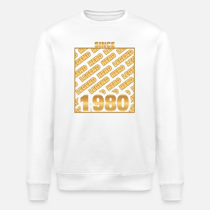 Hero 1980 - Stanley/Stella Unisex Bio-Sweatshirt ROLLER - Weiß