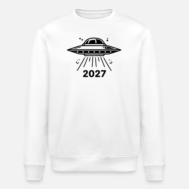 Ufo schwarz - Stanley/Stella Unisex Bio-Sweatshirt ROLLER - Weiß