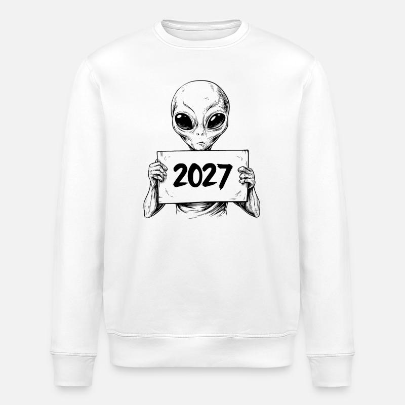 Außerirdischer - Stanley/Stella Unisex Bio-Sweatshirt ROLLER - Weiß