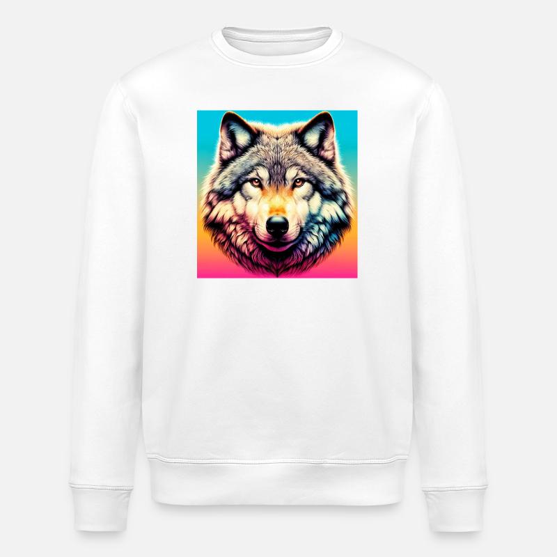 Loup - Sweat bio ROLLER Stanley/Stella Unisexe - blanc