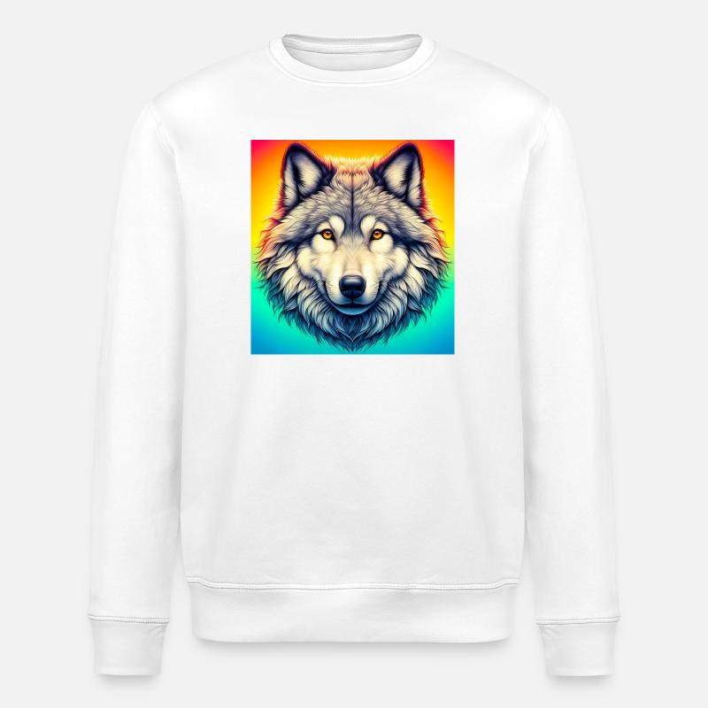 Wolf - Stanley/Stella Unisex Bio-Sweatshirt ROLLER - Weiß