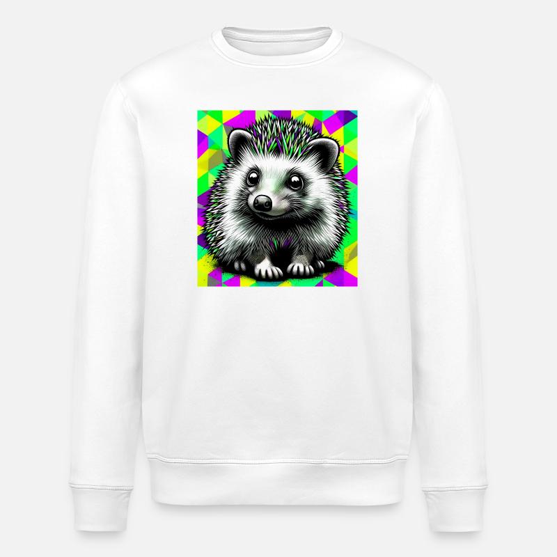 Igel - Stanley/Stella Unisex Bio-Sweatshirt ROLLER - Weiß