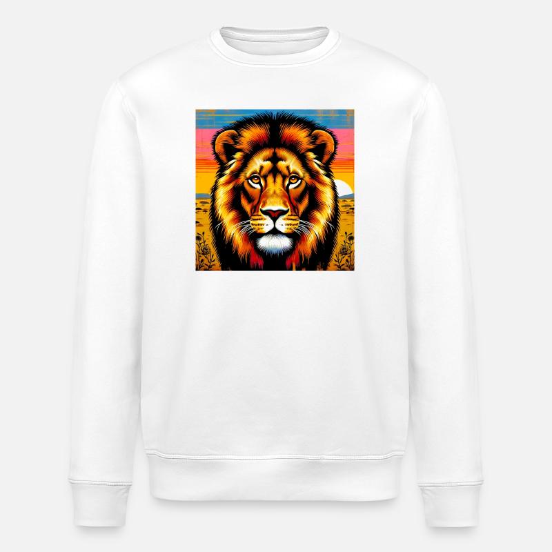 lion - Sweat bio ROLLER Stanley/Stella Unisexe - blanc