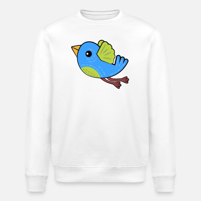 Petit Oiseau Bleu - Sweat bio ROLLER Stanley/Stella Unisexe - blanc