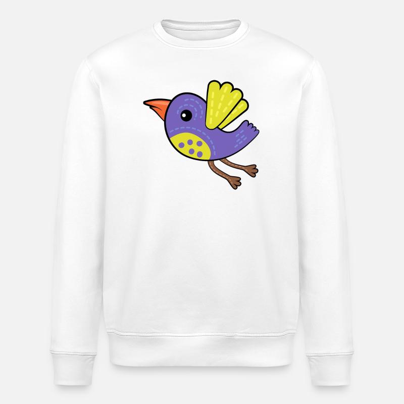 Petit Oiseau Pourpre - Sweat bio ROLLER Stanley/Stella Unisexe - blanc