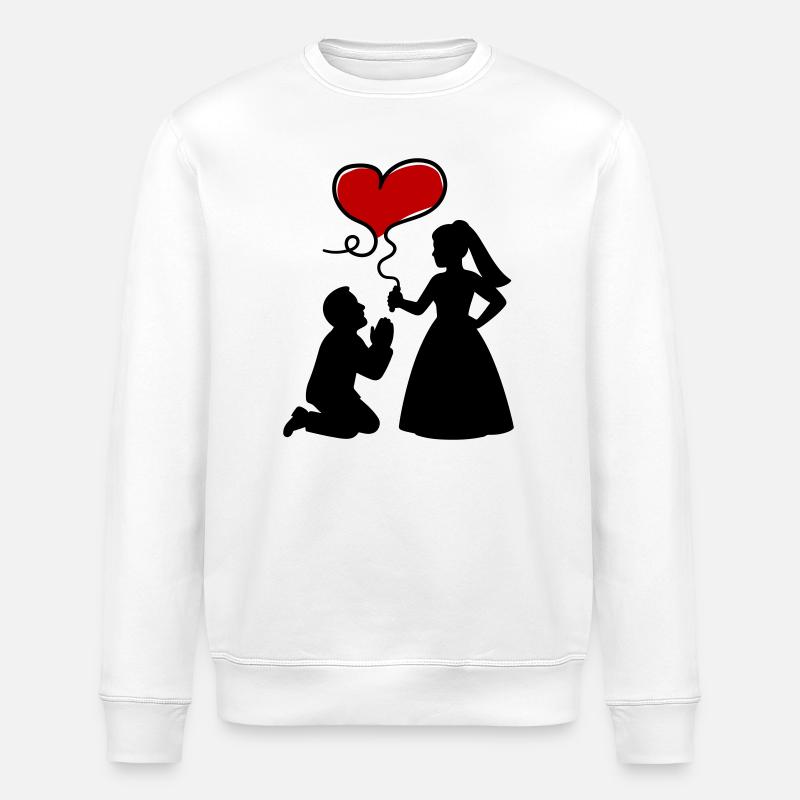 Mariage des mariés - Sweat bio ROLLER Stanley/Stella Unisexe - blanc