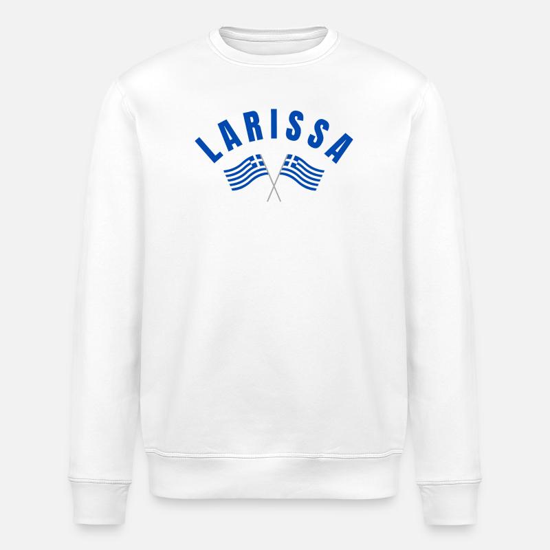 Drapeaux grecs de Larissa - Sweat bio ROLLER Stanley/Stella Unisexe - blanc