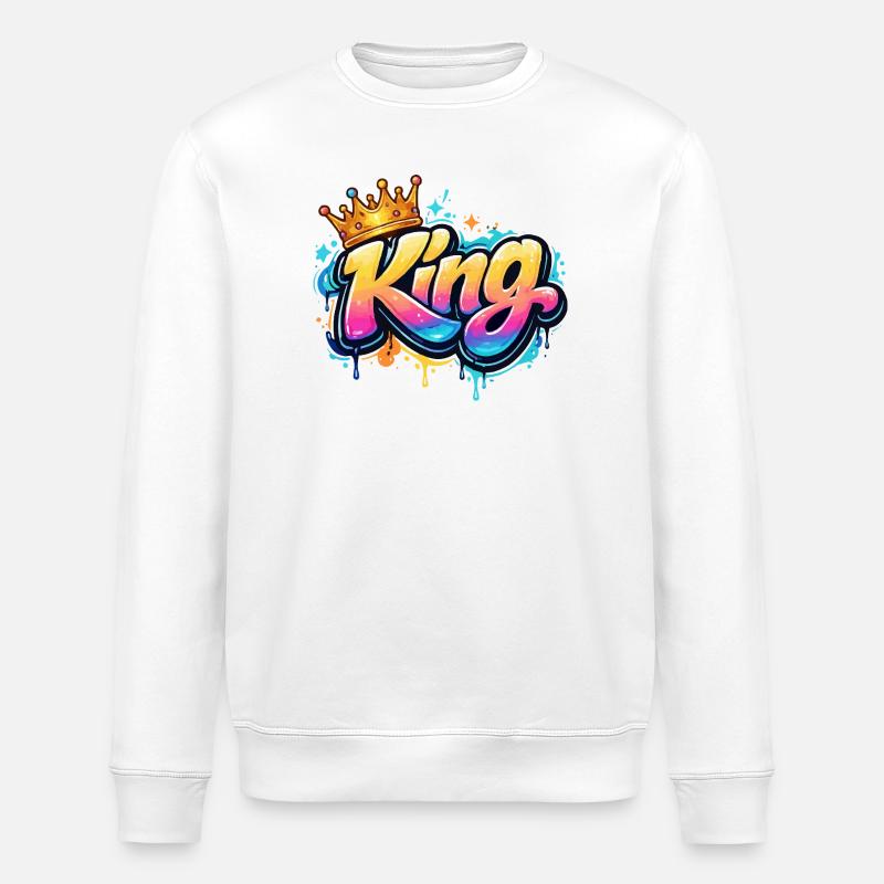 Roi royal du graffiti - Sweat bio ROLLER Stanley/Stella Unisexe - blanc