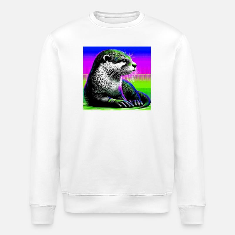 loutre - Sweat bio ROLLER Stanley/Stella Unisexe - blanc