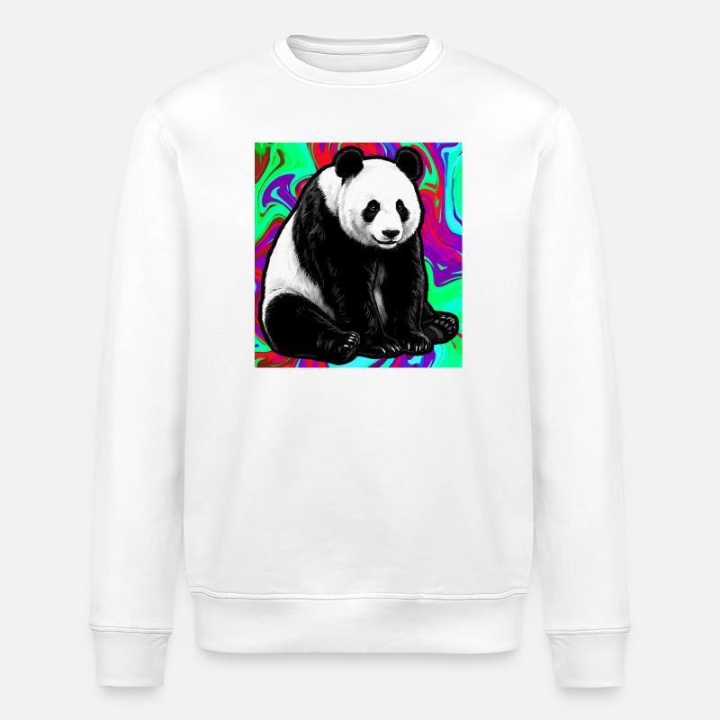 Panda - Stanley/Stella Unisex Bio-Sweatshirt ROLLER - Weiß