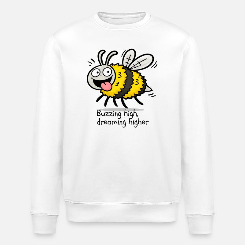 bee - Stanley/Stella ROLLER Unisex Organic Sweatshirt - white