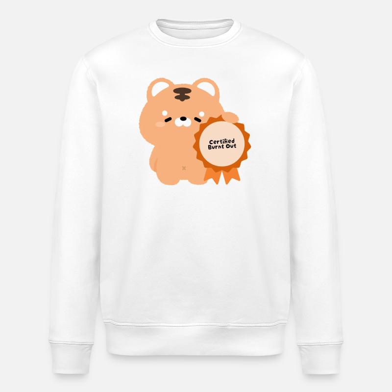 Zertifizierter Burnt Tiger - Stanley/Stella Unisex Bio-Sweatshirt ROLLER - Weiß